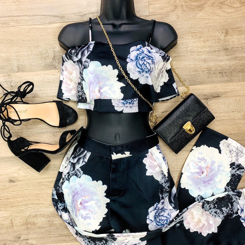 Day & Night Crop Top & Pants Matching Set - NWT -S